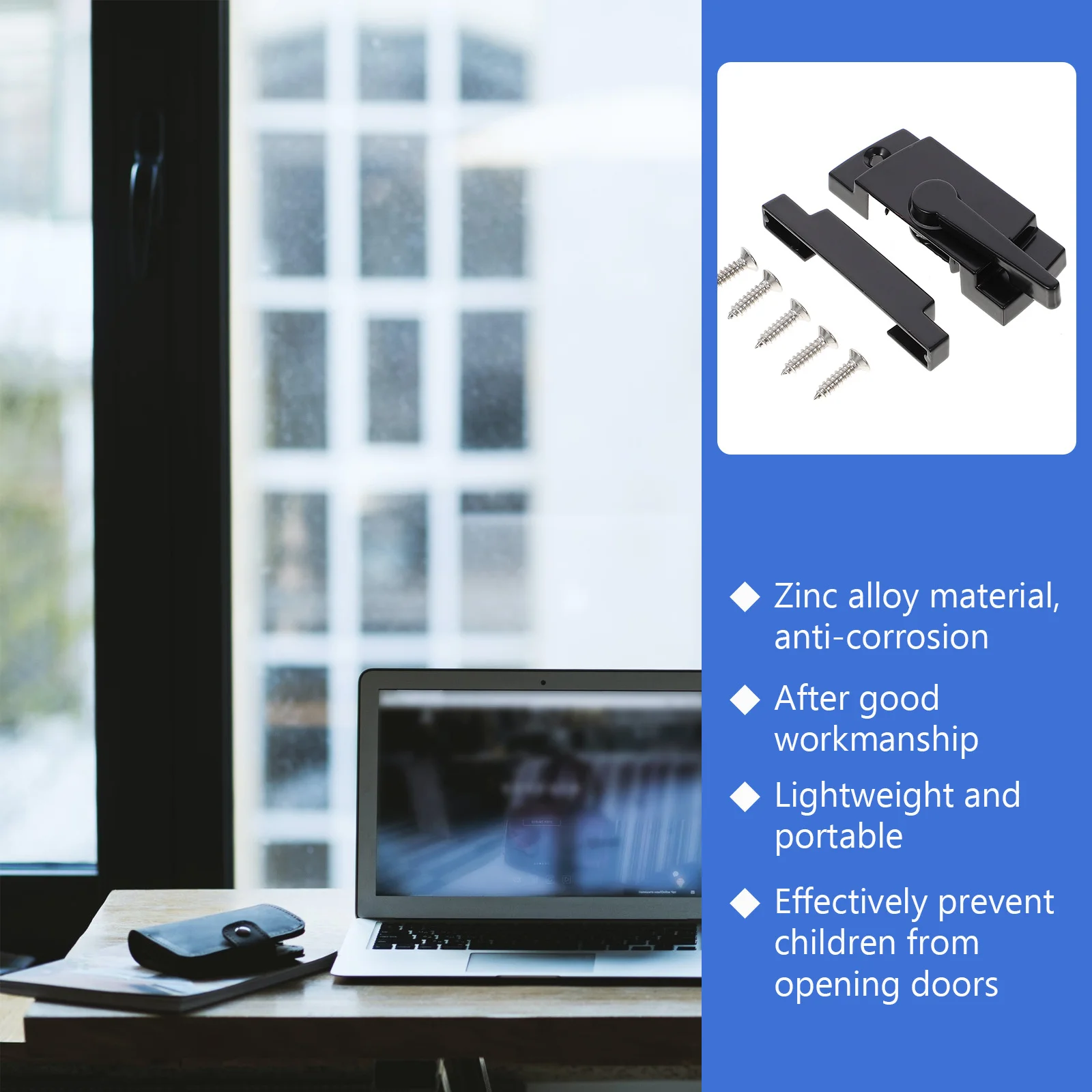 

2 set Moon Sliding Window Security Zinc Alloy Anti-Theft Sash Lock For Home Safety Sturdy Cam Latch Window Lock