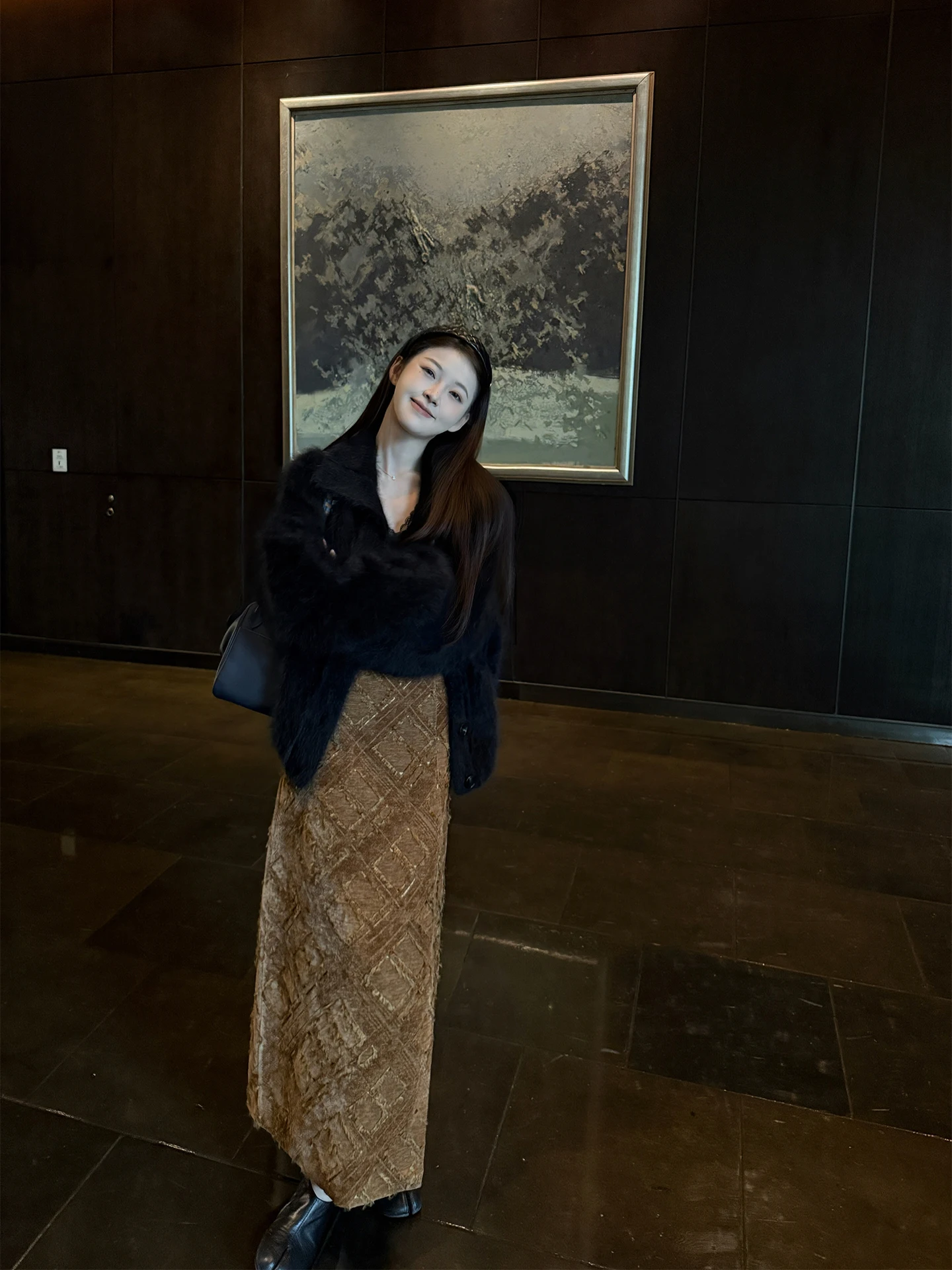 

Юбка из плотного синели серии Heavyweight от Caramel Pinecone, повседневная, со средней талией, прямого кроя, облегающая, для подростков