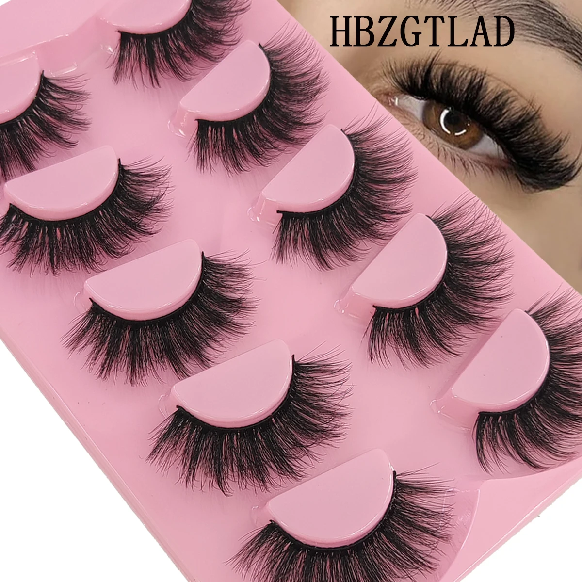 Neue 5/7/8/9 Paar 3D Faux Nerz Wimpern Flauschige Weiche Volle Dicke Wispy Natürliche lange Falsche Wimpern Lockige Wimpern Großhandel Wimpern