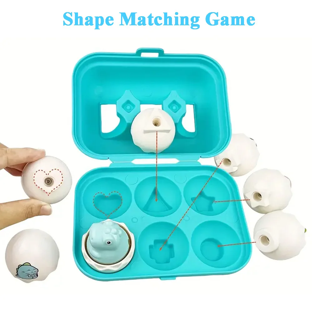 Jouet d'œufs intelligents de dinosaure Montessori, tri sensoriel, jeu de correspondance des couleurs, jouet éducatif pour enfants, cadeau pour garçon et fille, Graffiti à faire soi-même