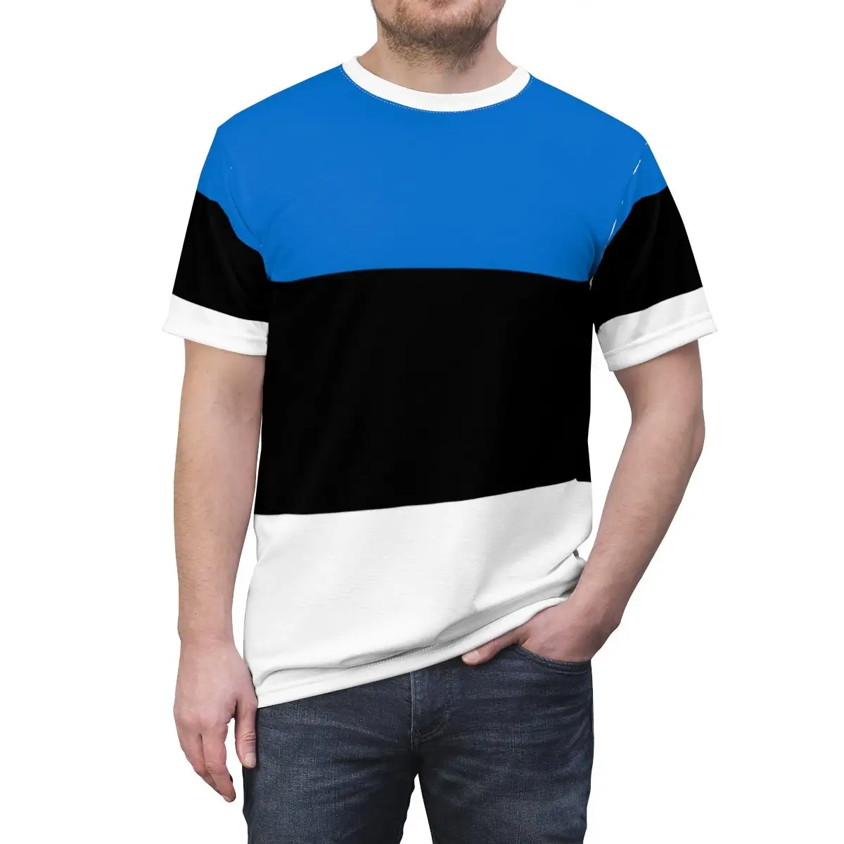 Estonia Flag 3D T Shirt New Summer Men\'s O-neck Short Sleeve Tops Man Clothing