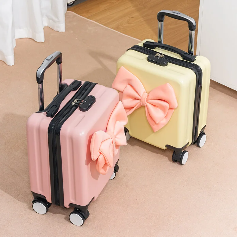 

16 inch luggage compartment with bow tie 3-section pull rod luggage compartment with luggage wheel Luggage carrier Mini carrier