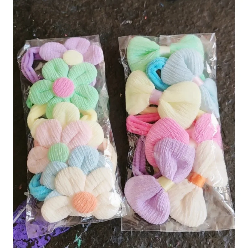 

12 шт. красочные резинки для волос с бантиком и цветочным принтом, мягкие эластичные держатели для хвоста для девочек, детские ленты для волос принцессы, резинка, веревка