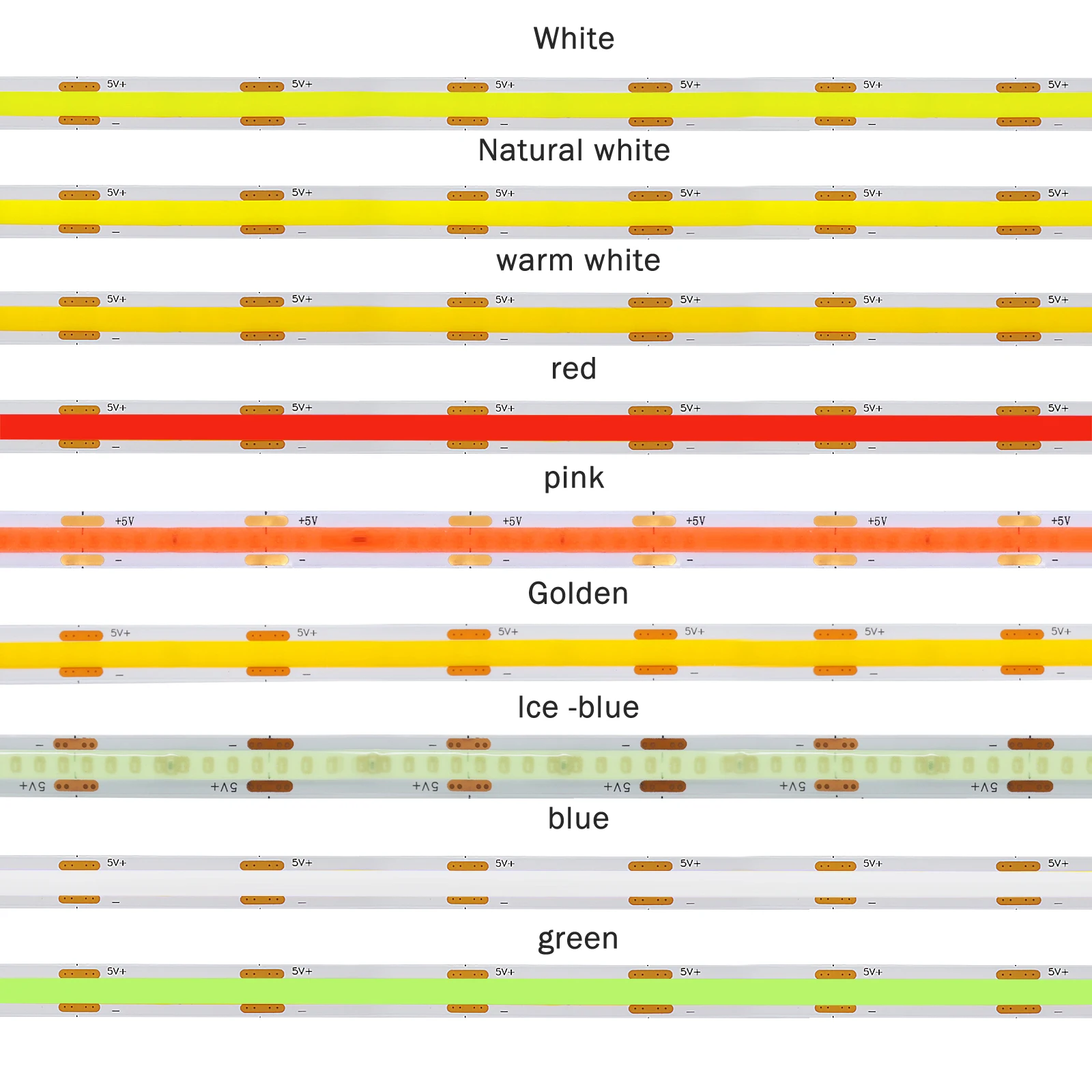 DC 5V USB COB LED Strip Lights 320LEDs/m 2Pin Wire/Touch Sensor/Hand Sweep Dimming Flexible Ribbon Tape DIY Night TV Backlights