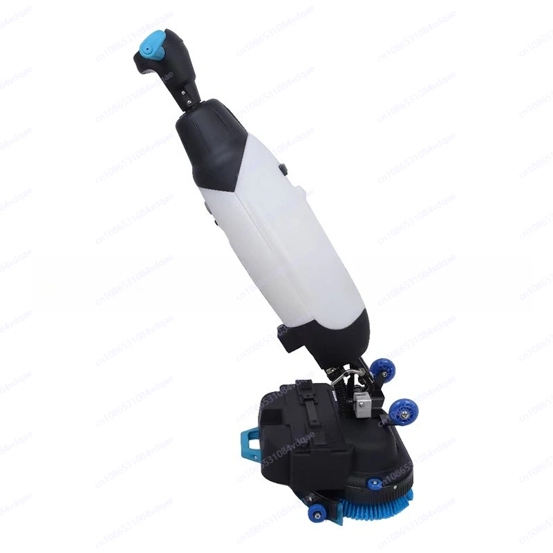 Compact Walk‑behind Floor Scrubber Double Brush Rechargeable Commercial Tile Cleaning Machine for Office Shop