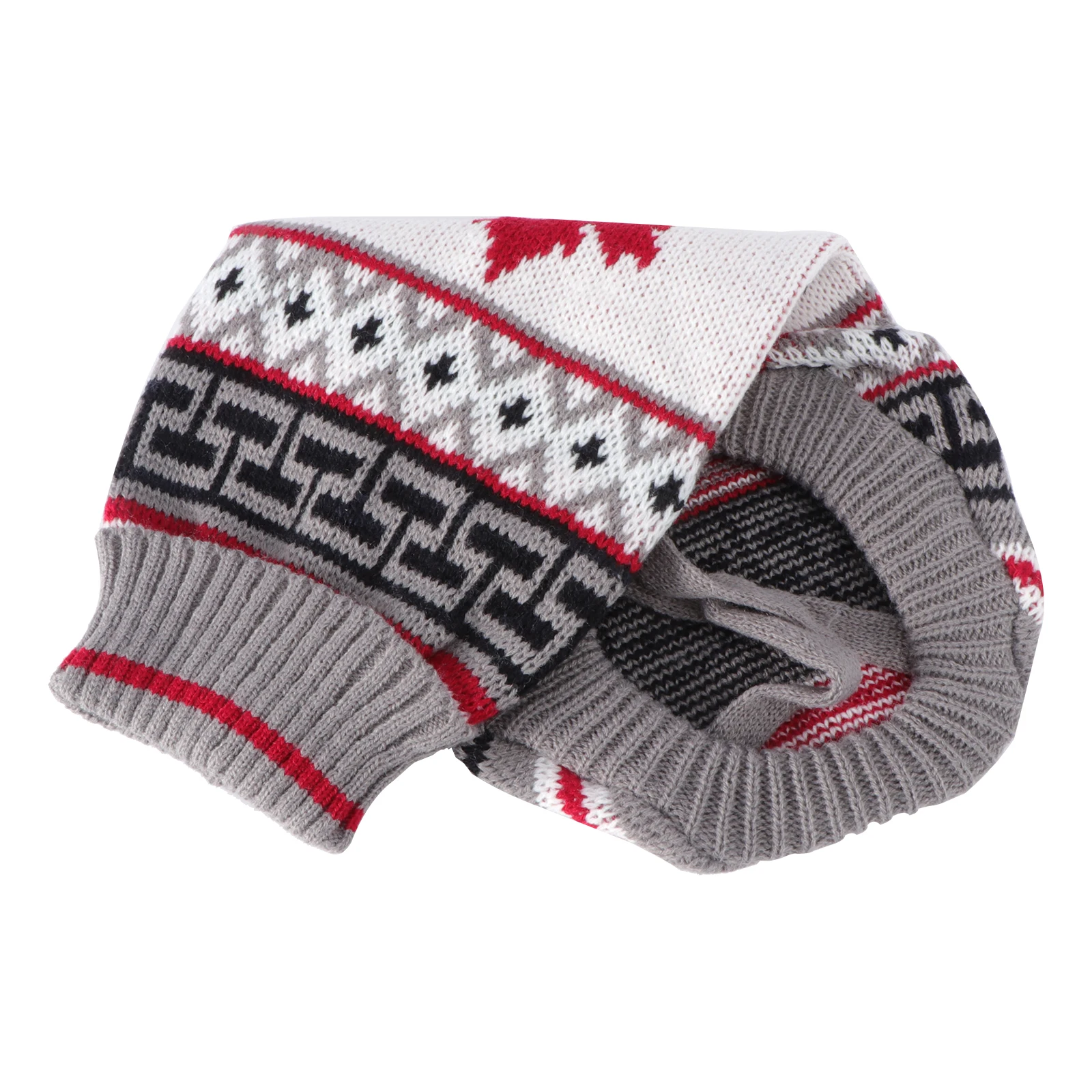 

Dog Sweater Pet Clothes Warm Soft Durable Fashionable Maple Leaves Pattern Winter Puppy Costume Christmas Outfit Festive Apparel