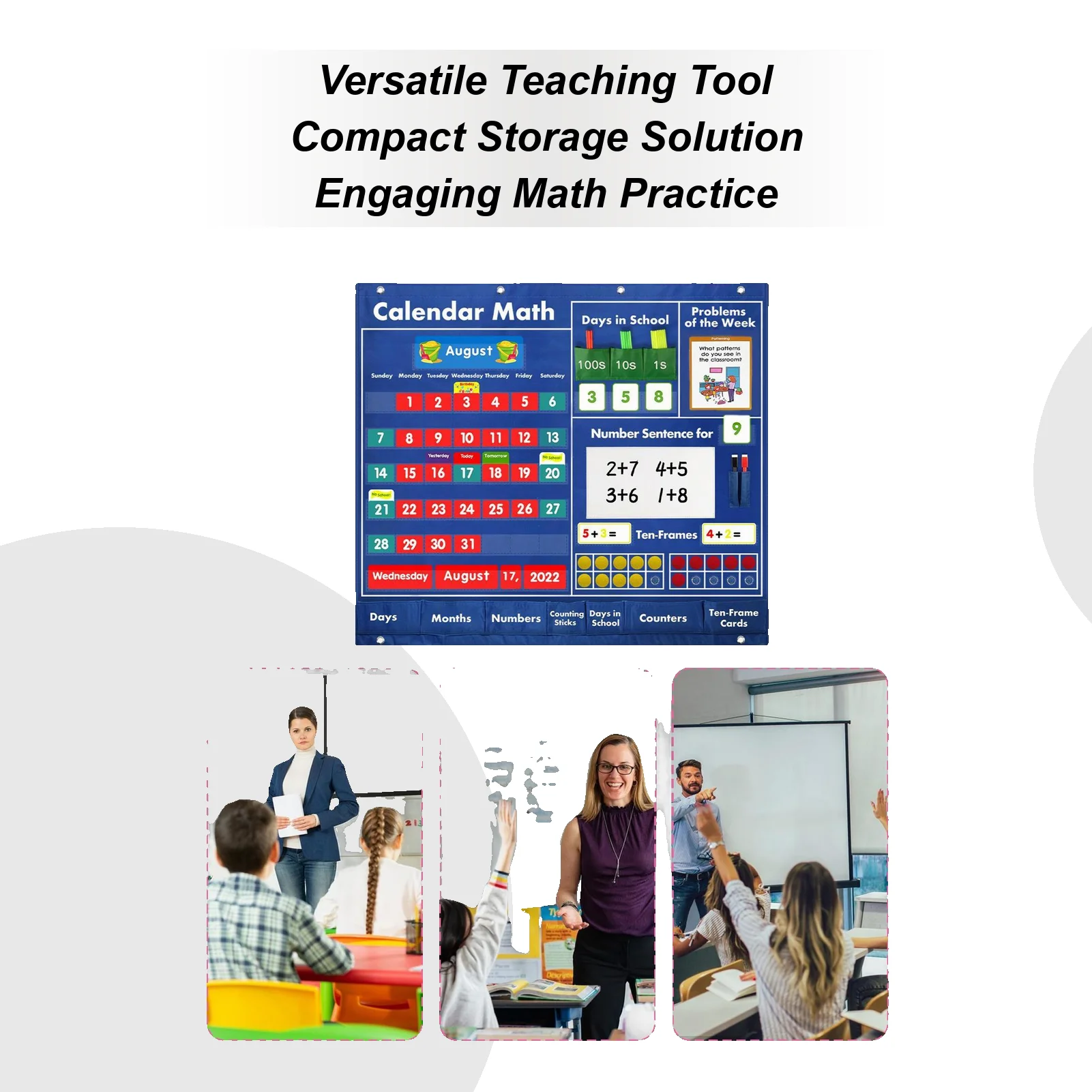 Pocket Chart Classroom Modular Aid Activities Math Activities Pocket Chart For Kids Boy Teacher Parent Holiday Classroom Home