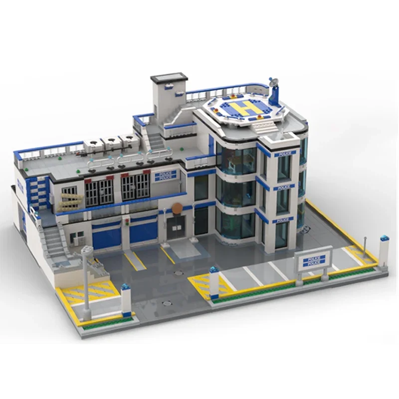 Moc Building Bricks Undercover Police Station Model Technology City Street View Series Block Construstion DIY Assembly Toy Gifts