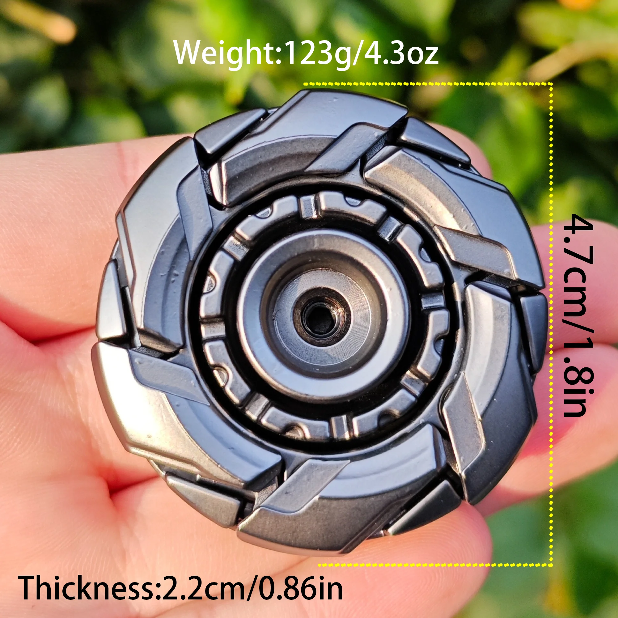 EDC Fidget Sliders Fidget Toys alivio del estrés para adultos Metal magnético Fidgety Mood Buster armadura abierta Spinning TopFidget Toys