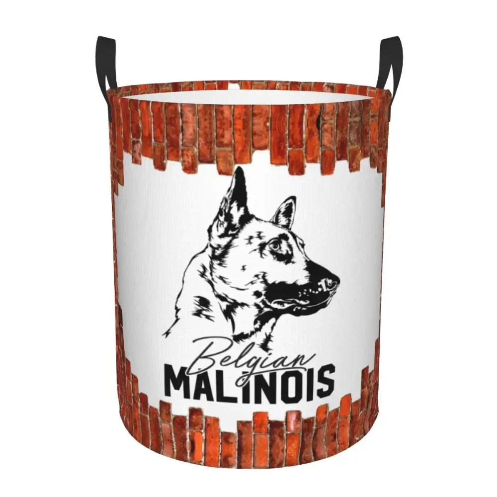 Belgian Shepherd Malinois Dog Laundry Basket Collapsible Clothing Hamper Toys Organizer Storage Bins