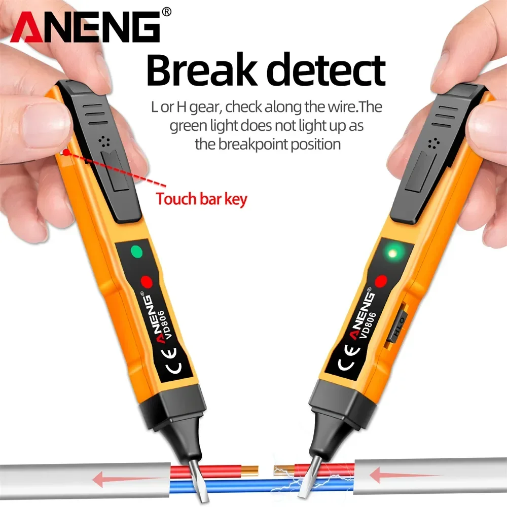 ANENG VD806 Tester Vape Pen AC/DC Voltage Battery Current Non Contact Voltage Detector Electrical Circuit Tester Led Pen Tools