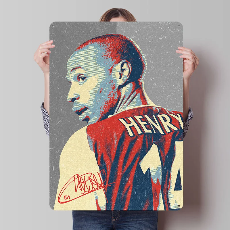 Henry Porträt Kunst Metallposter Maßgefertigte Wandkunst Retro Vintage Blechschilder für Fans Schlafzimmerdekoration Moderne Heimdekoration