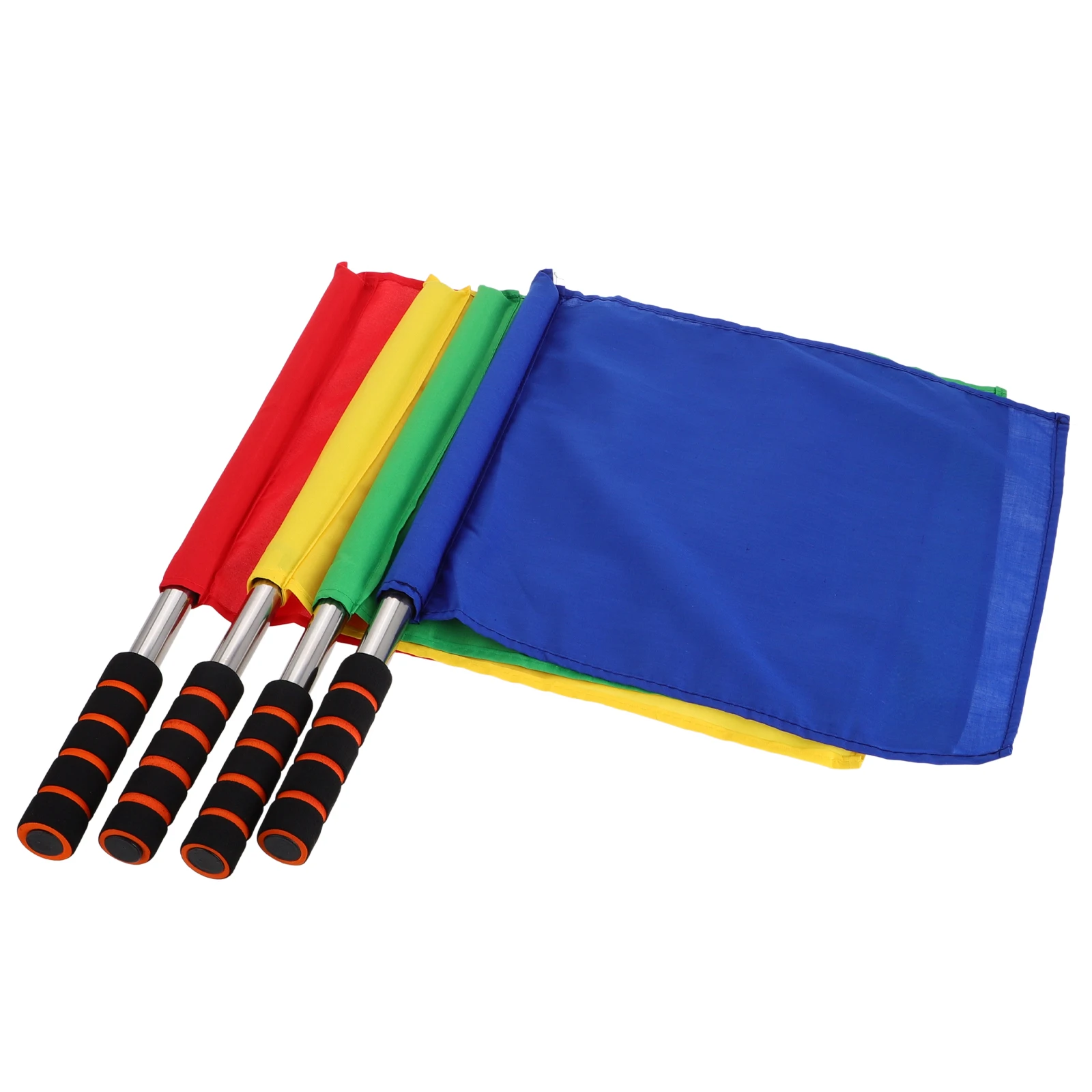 4 Pcs Referee Flag Cheer Flags for Competition Commanding Football Red Green Penalty Sponge Hand Soccer