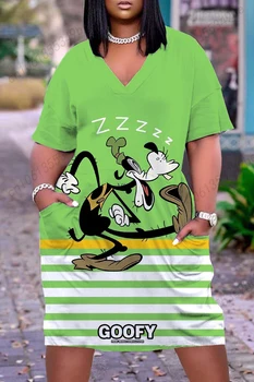 Vestidos de verano para mujer, tallas grandes de Disney, vestido de talla grande para mujer 7xl 8xl 9xl, ropa de mujer, vestido Midi grande y elegante 2022