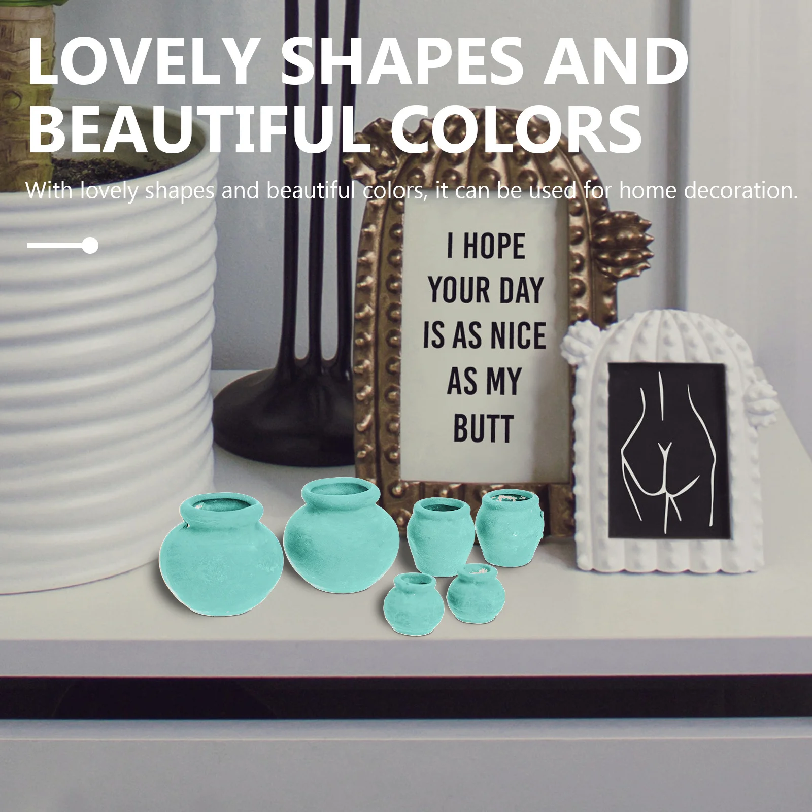 

6Pcs Mini Flower Pots Compact Ceramic Succulent Planters Cute Space Saving Decor for Living Room Parlor Mini Wall for Plants