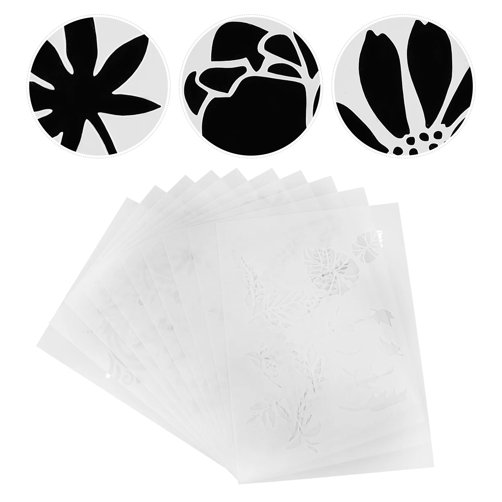 10 Pcs Openwork Painting Template DIY Drawing Leaves Festive Templates White Leaf Stencil Craft Stencils Adults Lovers