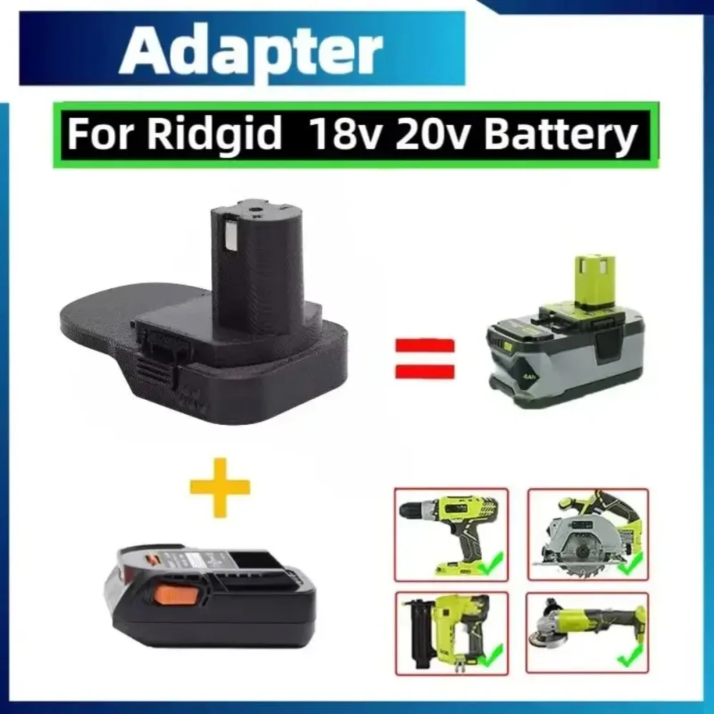 Imagem -06 - Conversor Adaptador de Bateria para Ridgid Aeg Conversor de Lítio Ryobi 18v One Plus Brushless Ferramentas sem Fio Apenas Adaptador