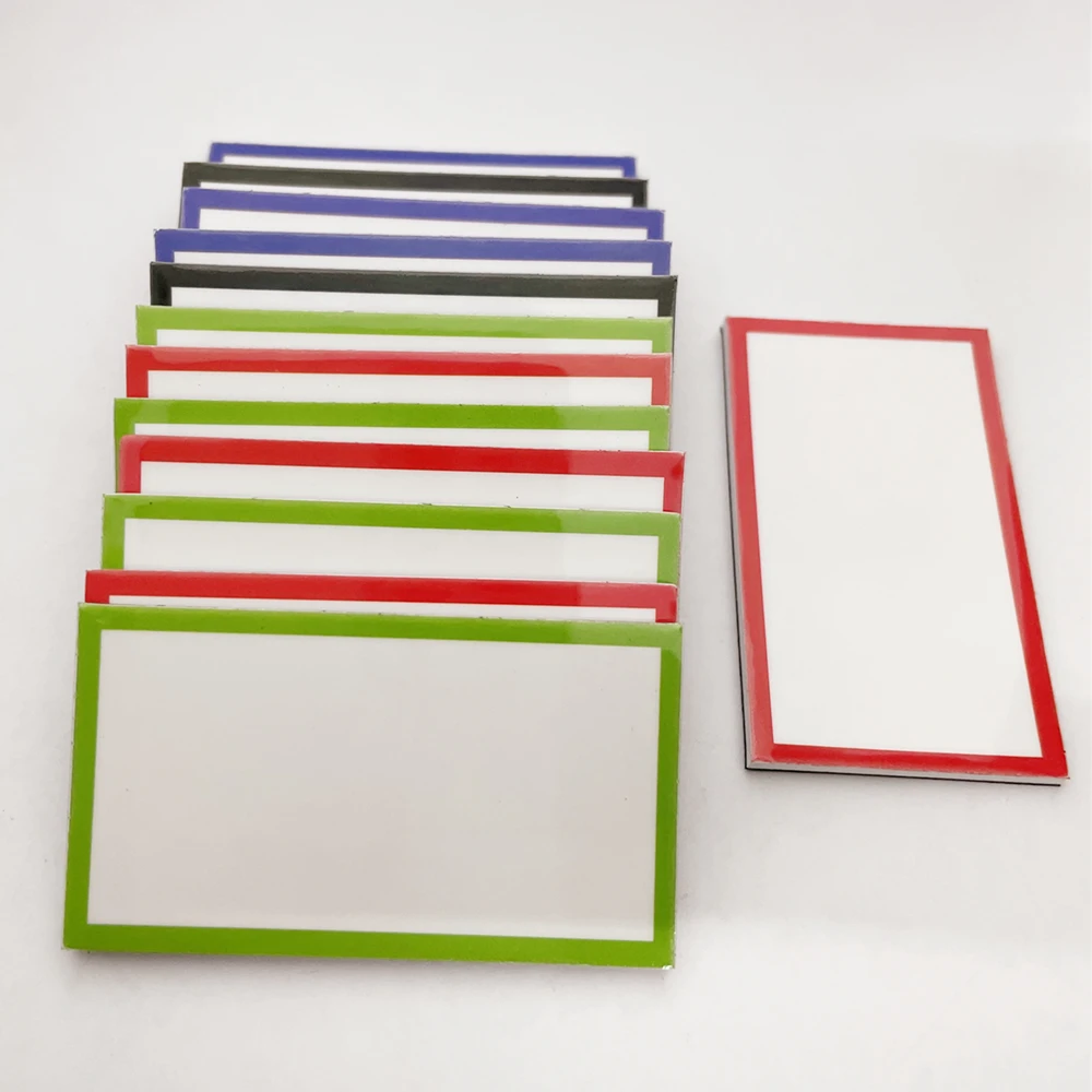 36 個 53X30mm 磁気ラベルカード/磁気名札フルバックマグネット再利用可能なステッカーホワイトボードオフィス用混合色