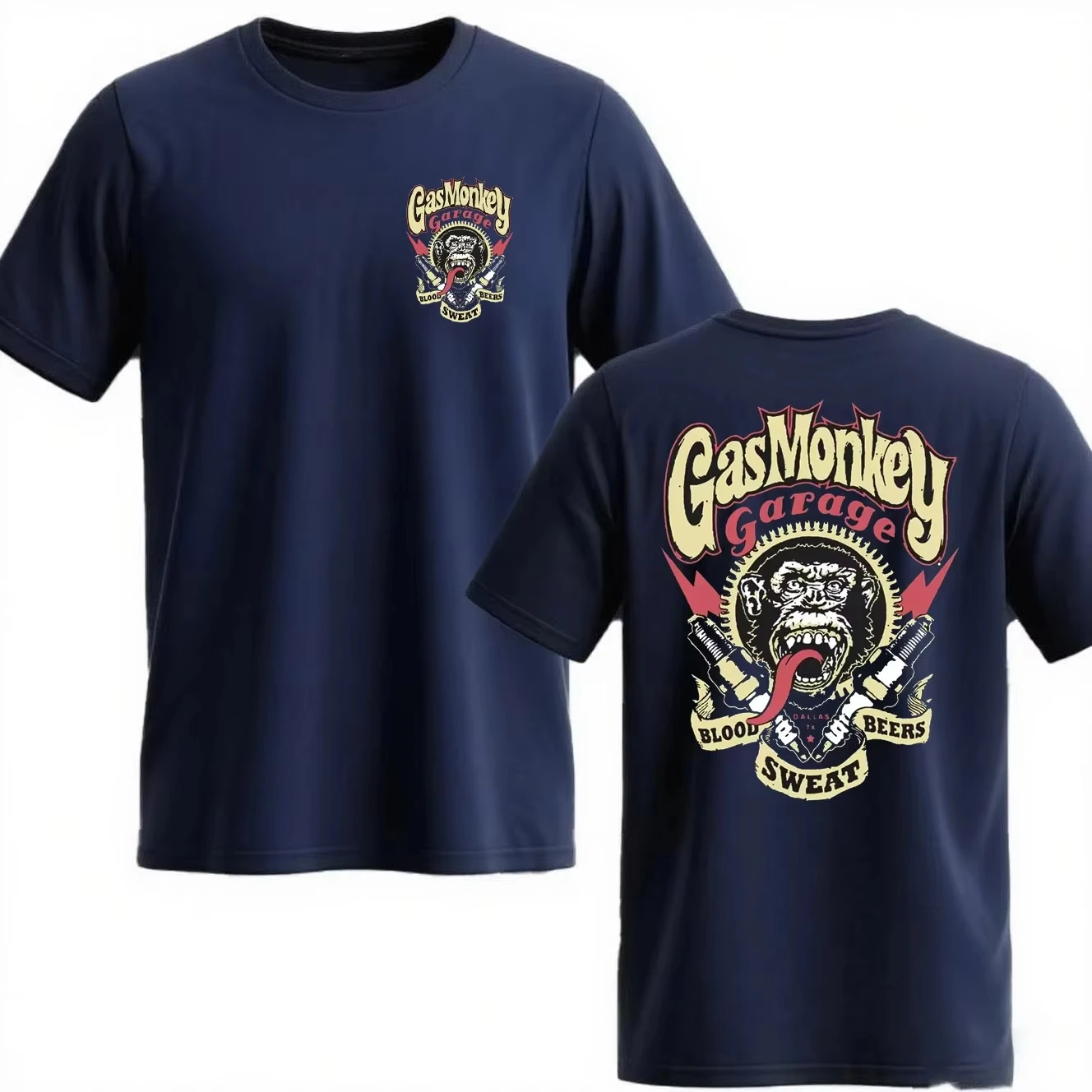 Amazing New Gas Monkeys Garage Summer Casual Cotton Essential Double-sided Gas Monkeys Garage Male Cotton Men's 2026 New T Shirt