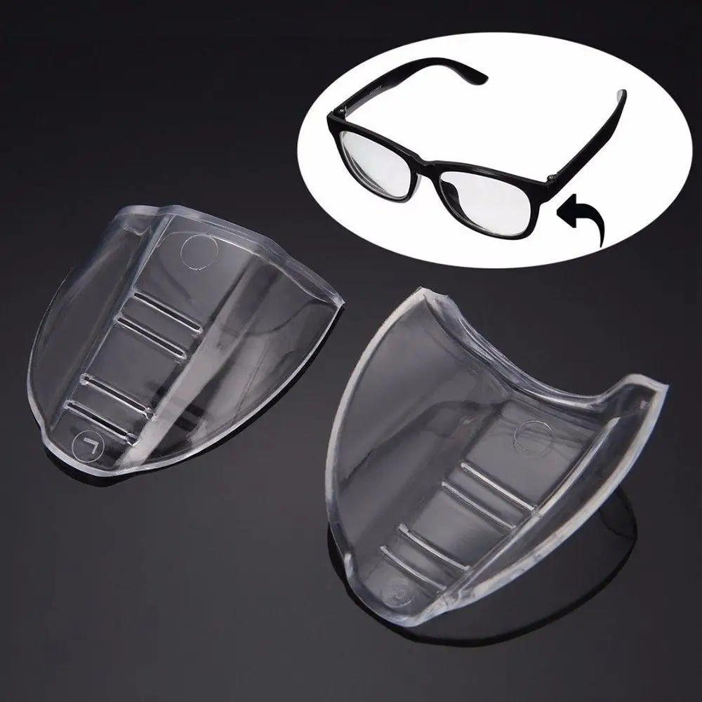 2PCS Eye Flexible Clear Shields Side Safety Goggles Glasses Protection Universal Goggles Cycling Out Door Sports Glasses