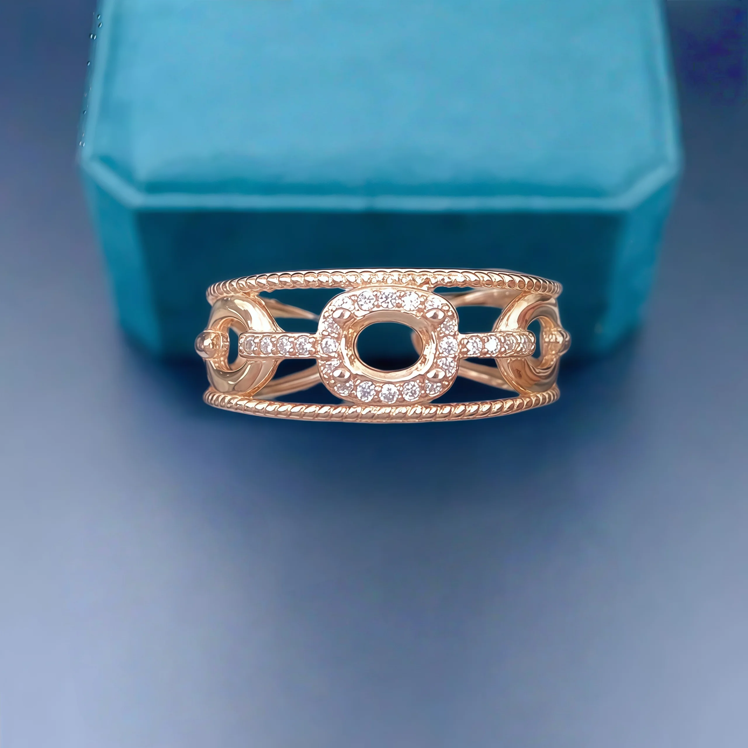

Fashion DIY Open Ring Empty Holder S925 Sterling Silver Setting 4*5mm Ellipse Stone Design Fine Weddings Jewelry for Woman