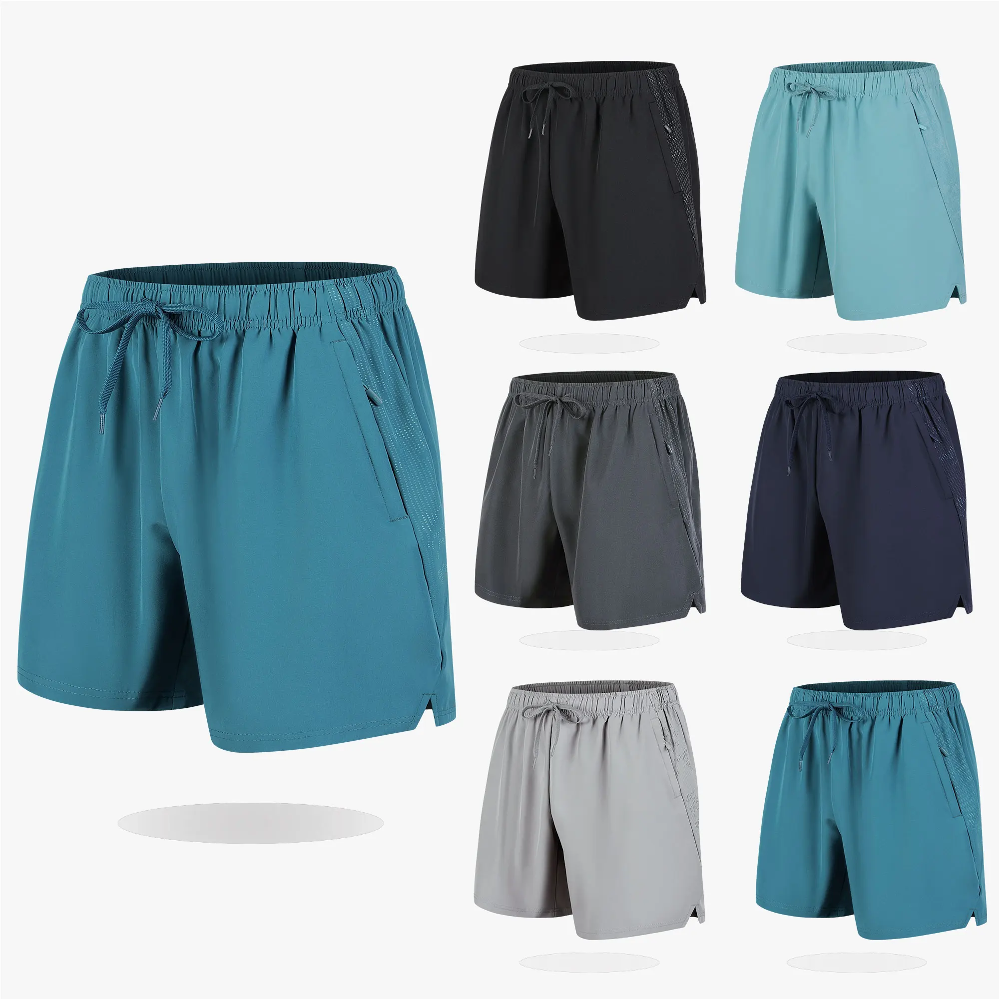 

2025 new shorts for men, quick drying, loose fit, 5% sporty, casual, fashionable, versatile, men's thin, cross-border ice silk