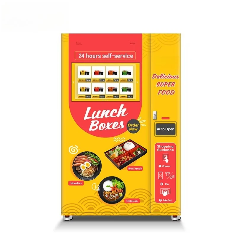 

Automatic Hamburger Bread Sandwich Vending Machine Customized Fast Food Breakfast Lunch Box Vendor Multi Payment For Sale