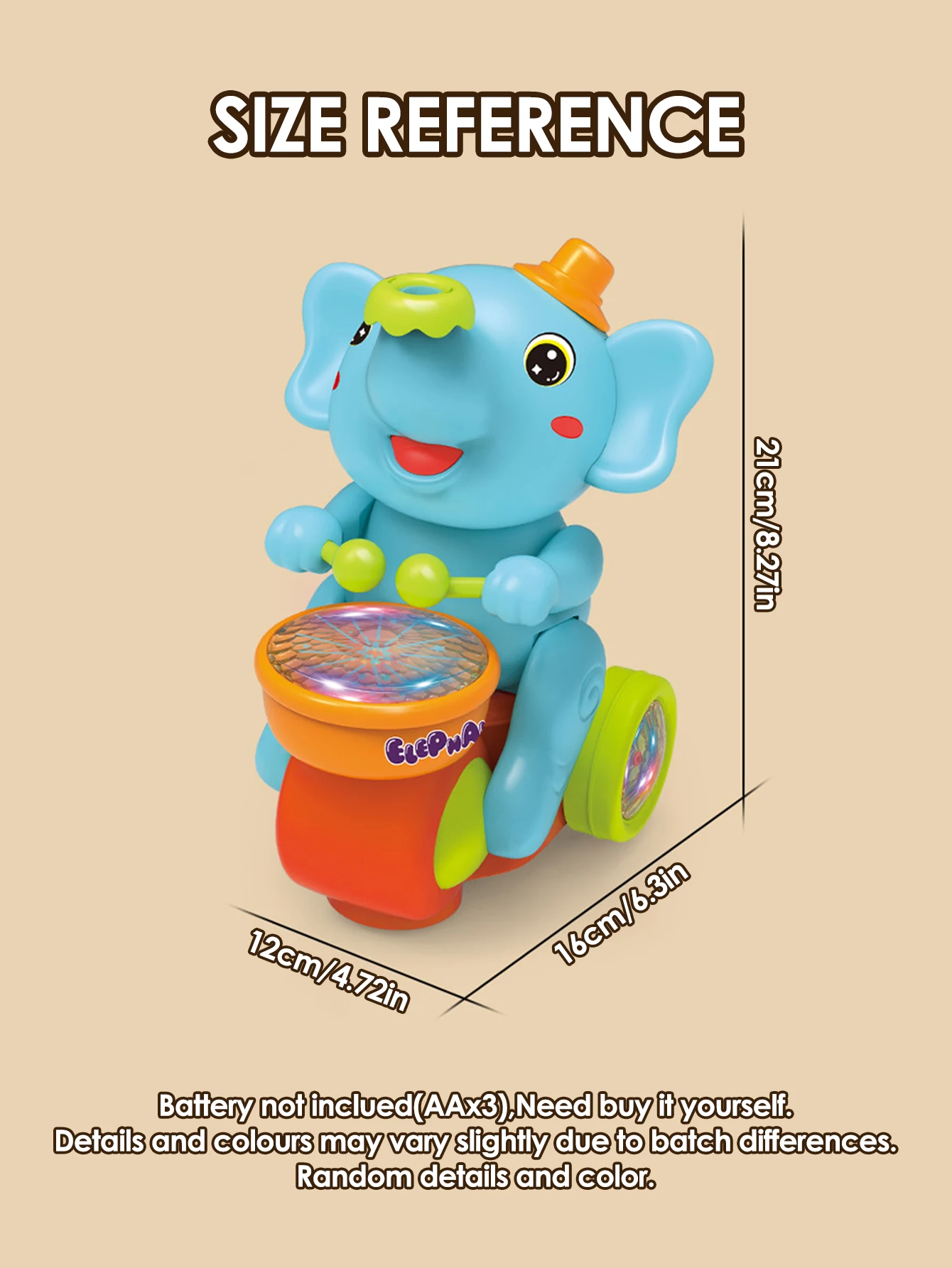 لعبة الفيل الكرة العائمة السحرية - مدرب التركيز للتعلم المبكر للأطفال من عمر 6 إلى 12 شهرًا، هدية التنمية الحسية الجذعية #3