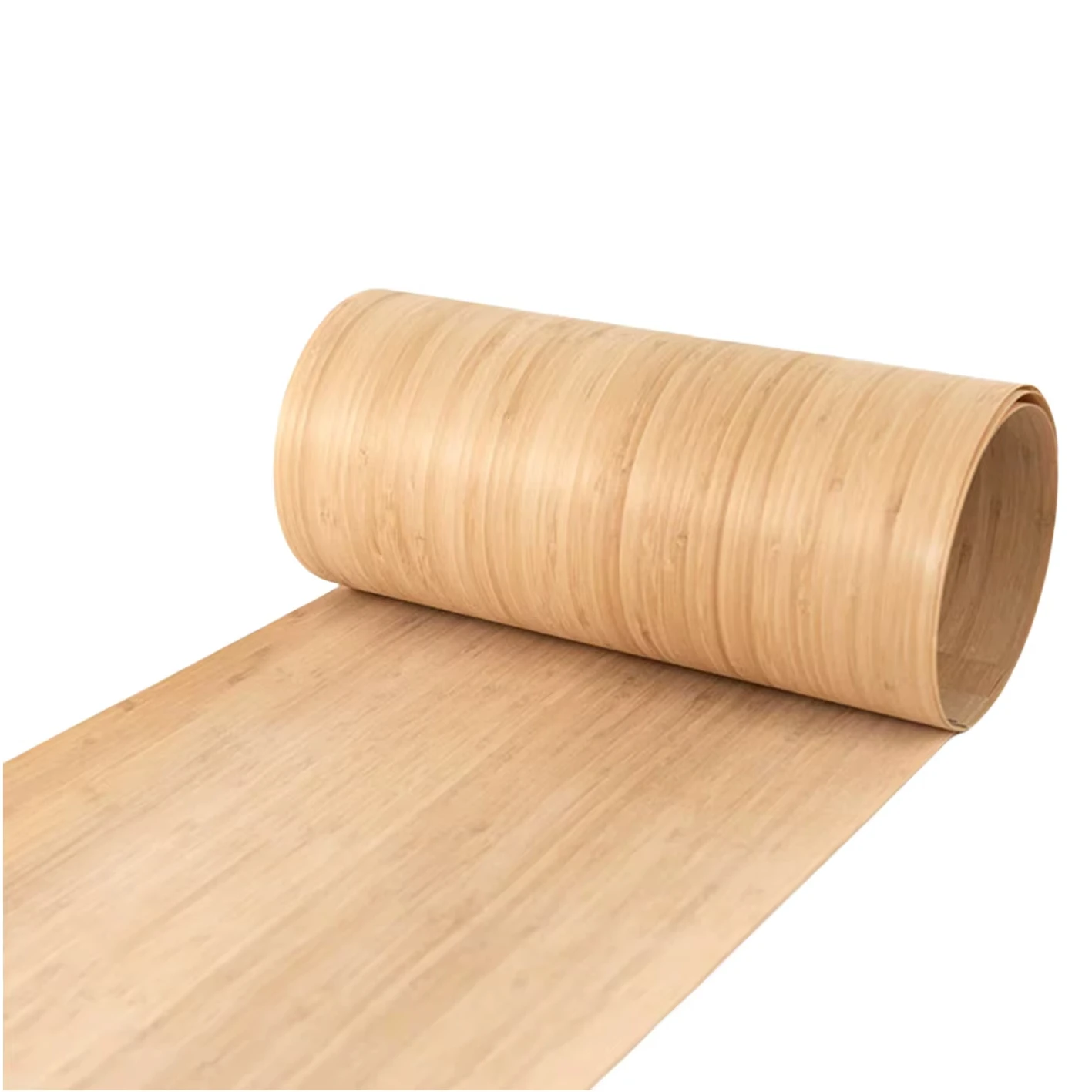L:2.5meters T:0.8mm Natural Bamboo Veneer Shallow Carbon Process Woodworking Veneer Furniture and Home Decoration