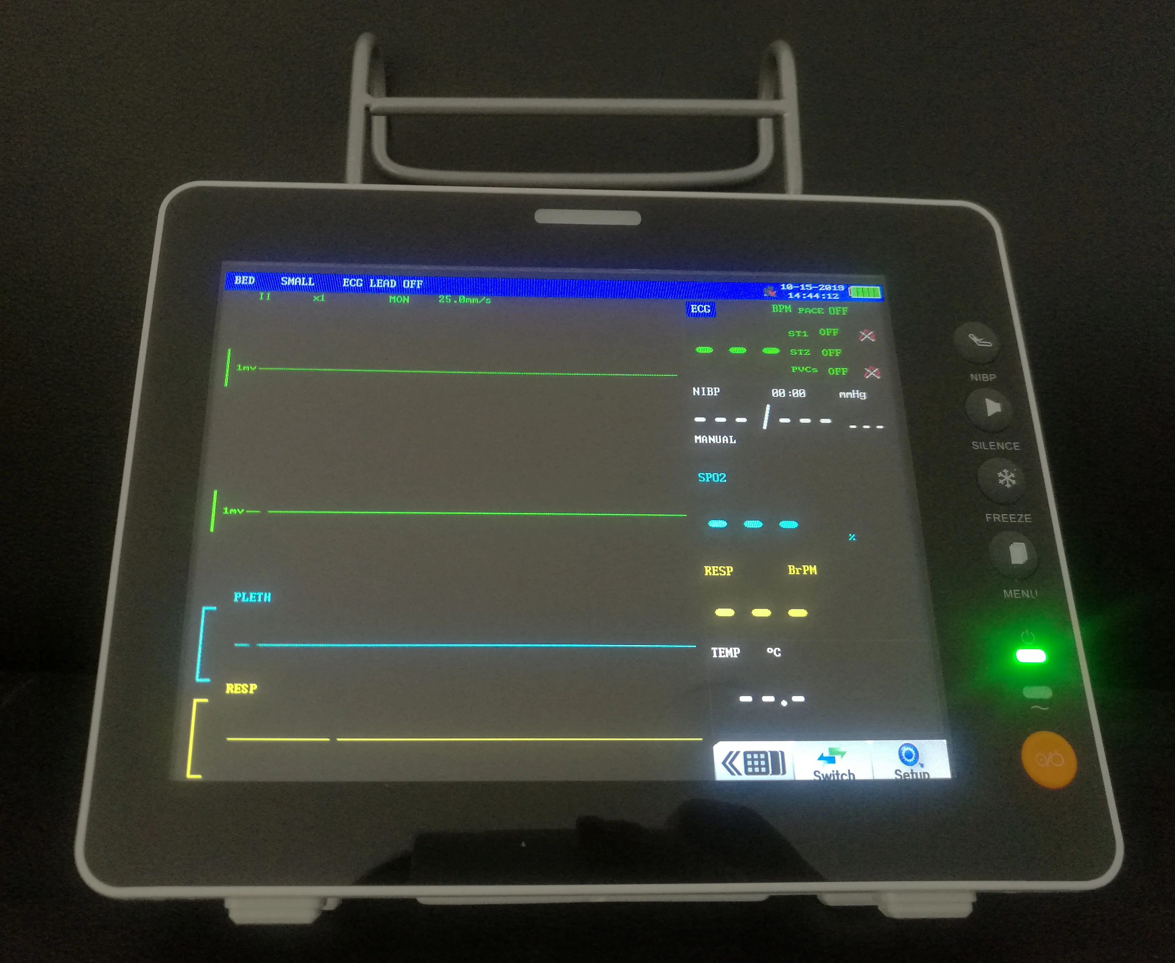 Respiratory Rate, SpO2, NIBP, TEMP and IBP Multi-parameter Veterinary  RSD6000V