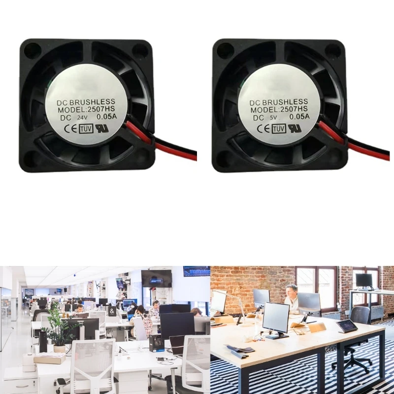 Durable Mini 25mm Fan DC5V/12V/24V Hydraulic Bearing Brushless 2507 Heat sink Cooler Heatsink Cooling Fan Radiator