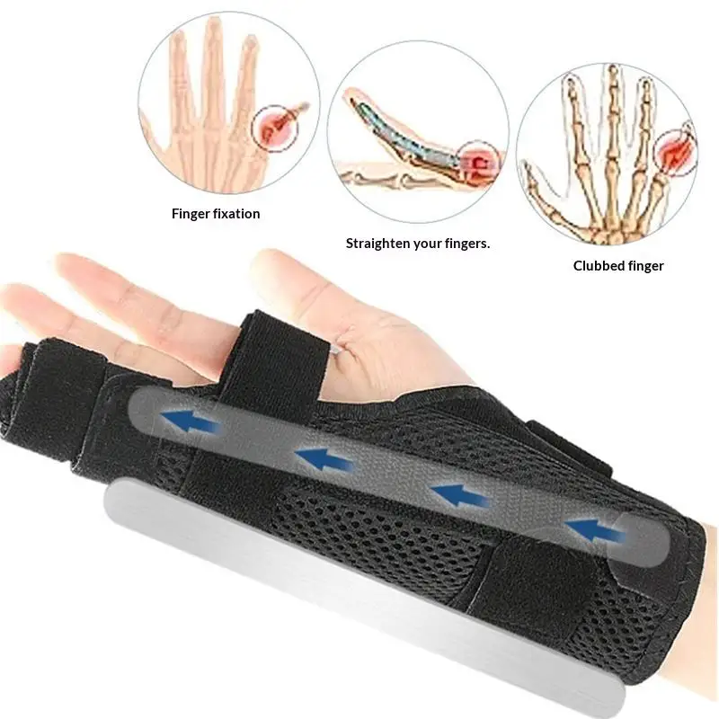 .Hot Sale.Adjustable Finger Corrector Splint Trigger Finger Splint Finger Guard For Treat Pain Brace Support Protector