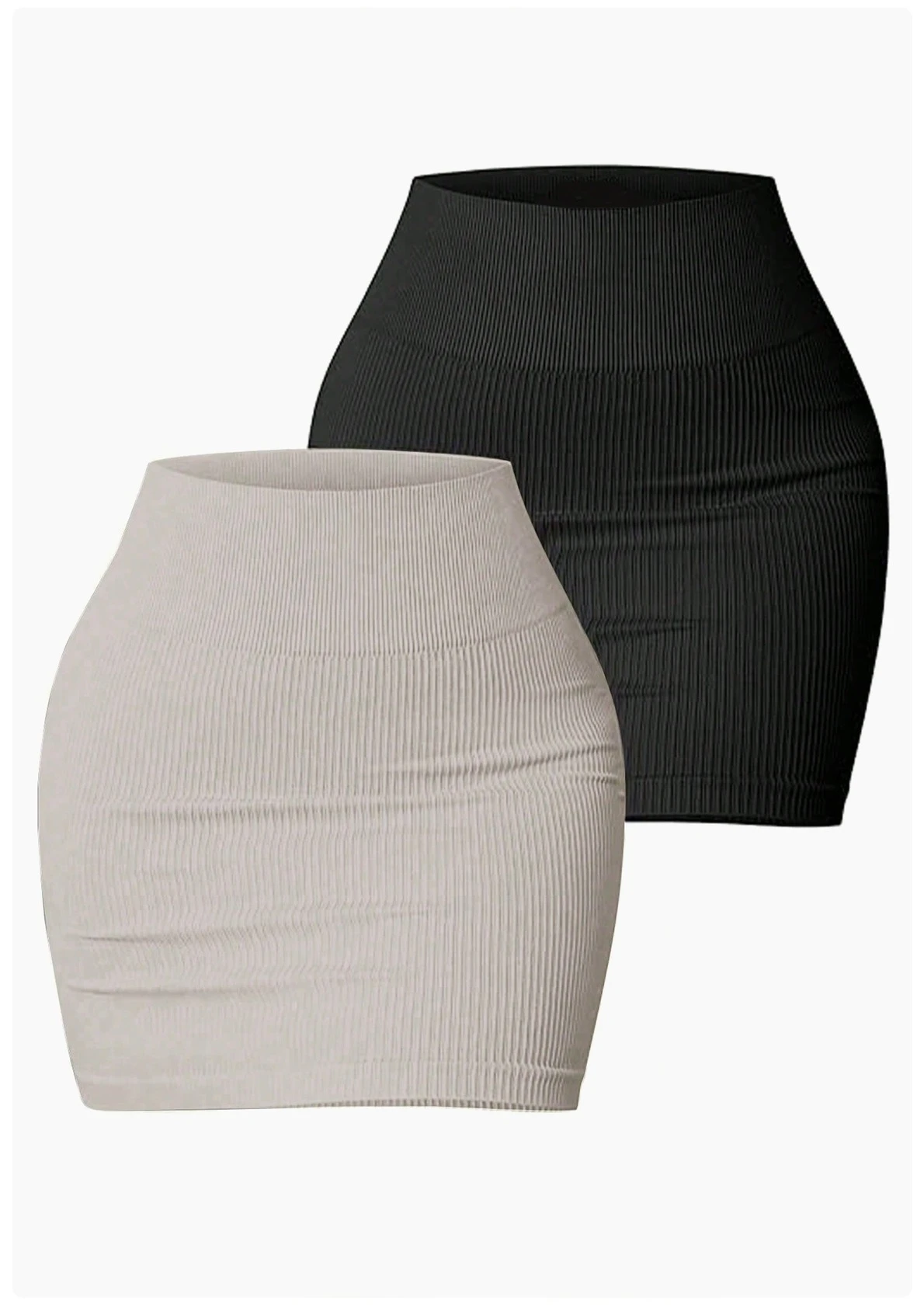Damen Nahtloser Einfarbiger Hüftwickelrock Bauchkontrolle Anti-Scheuer Yoga-Rock Figurformend Lässiger Po-Lift Mode Minirock – Detail 6