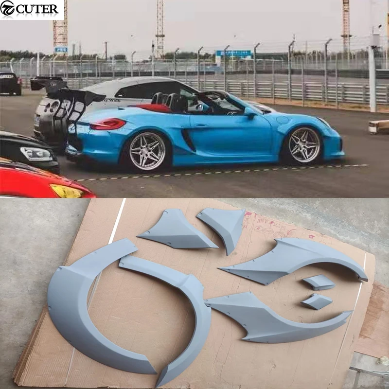 

981 718 FRP Wide Wheel eyebrow for Porsche Boxster Cayman 981 718 Car Body Kit