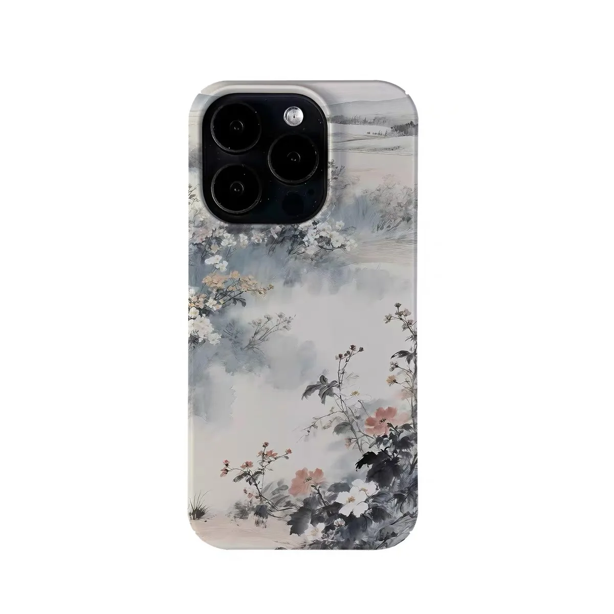 

Ins Grey Spring Wild Flowers Phone Case for IPHONE 17 Air 16E 15 PROMAX 14 Plus 13 12 MINI 11 PRO 16Plus XR Acrylic Phone Cover