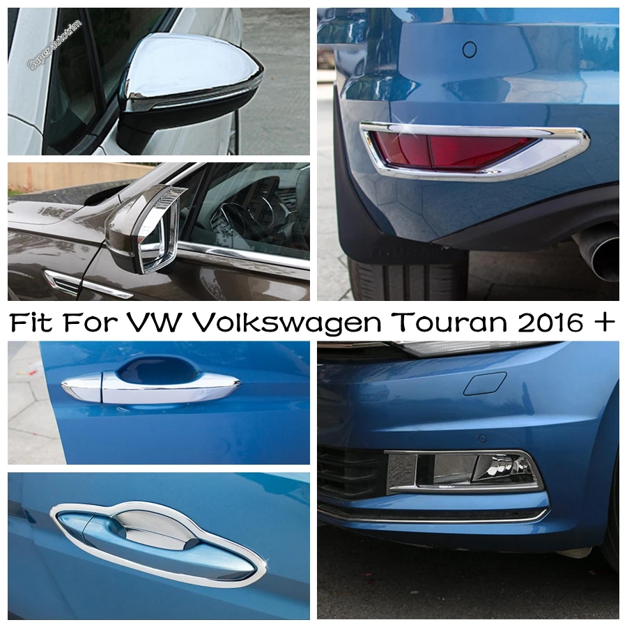 

Door Handle Bowl / Rearview Mirror / Front Rear Fog Light Lamp Cover Trim Chrome Accessories For VW Volkswagen Touran 2016 -2022