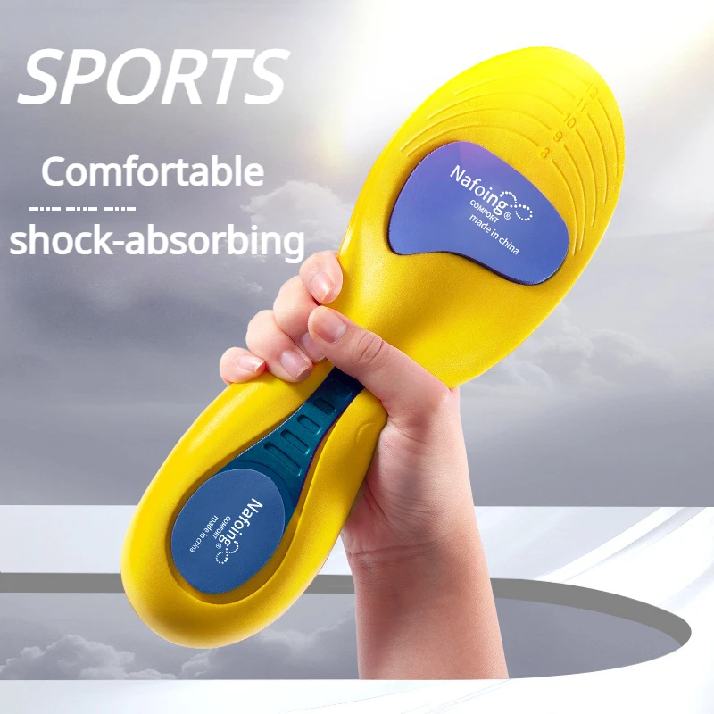 Sport Insoles for Shoes Sole Shock Absorption Deodorant Breathable Cushion Running Insoles for Feet Man Women Orthopedic Insoles