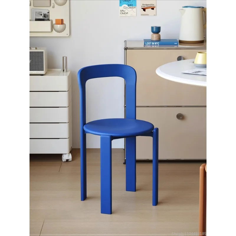 Outdoor Chair Dopamine Stackable PP Plastic Version Rey Dining Chairs Home Balcony Garden Leisure Chair Space-saving Furniture