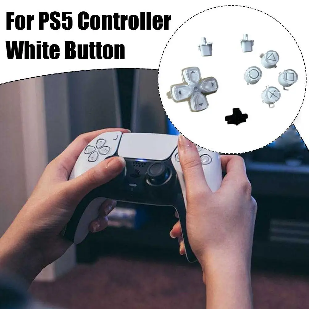 Handle Button For PS5 Cross Direction Button For PS5 Transparent Light-transmitting Button Personalized Replacement Button