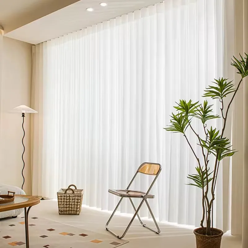 High Quality Manual Style  Aluminum Track Dream Like Fabric Curtain Vertical sheer Blinds For Large windows