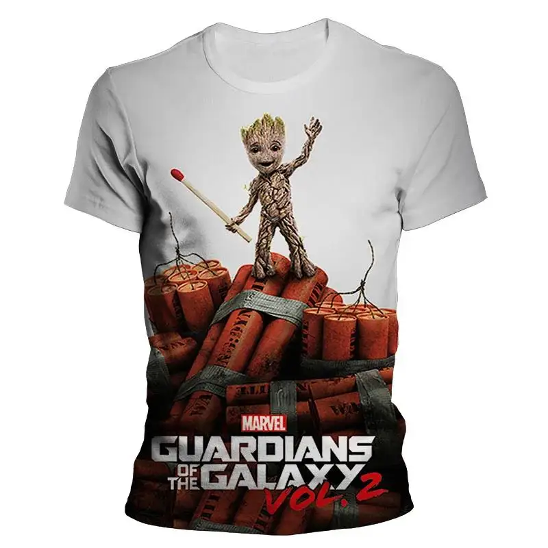 

Футболка Disney New Baby Groot Movie Guardians Of The Galaxy, летняя новая подростковая футболка с 3D принтом для подростков и повседневная с короткими рукавами