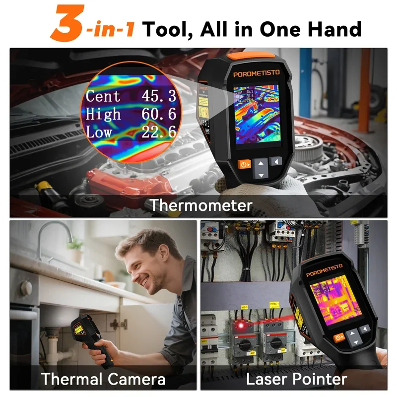 TI01 Handheld Thermal Imager Camera Non-Contact Thermometer 240X240IR Resolution Infrared Camera For Repair PCB, Pipeline Detect