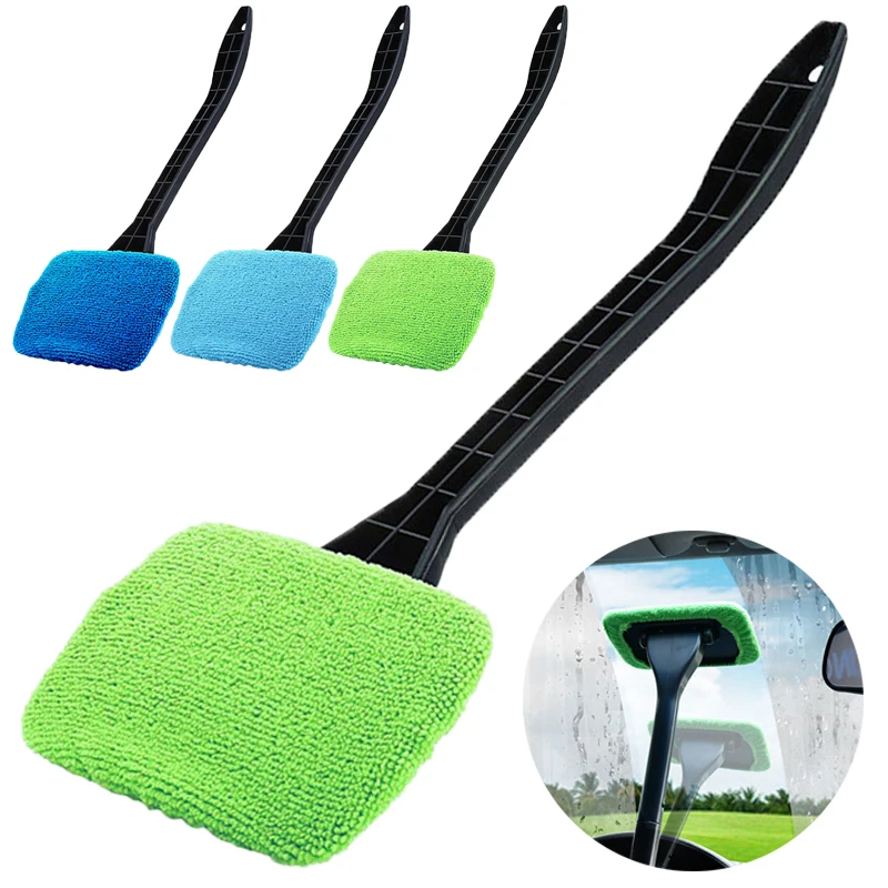 

Long Handle Car Window Cleaner Brush Kit Microfiber Windshield Wiper Car Wash Brush Cleaning Glasses Wiper Car Cleaning Tools