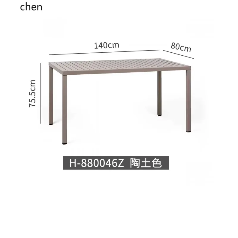 YFY outdoor courtyard table and chairs, outdoor table and chair combination long table outside the villa garden terrace