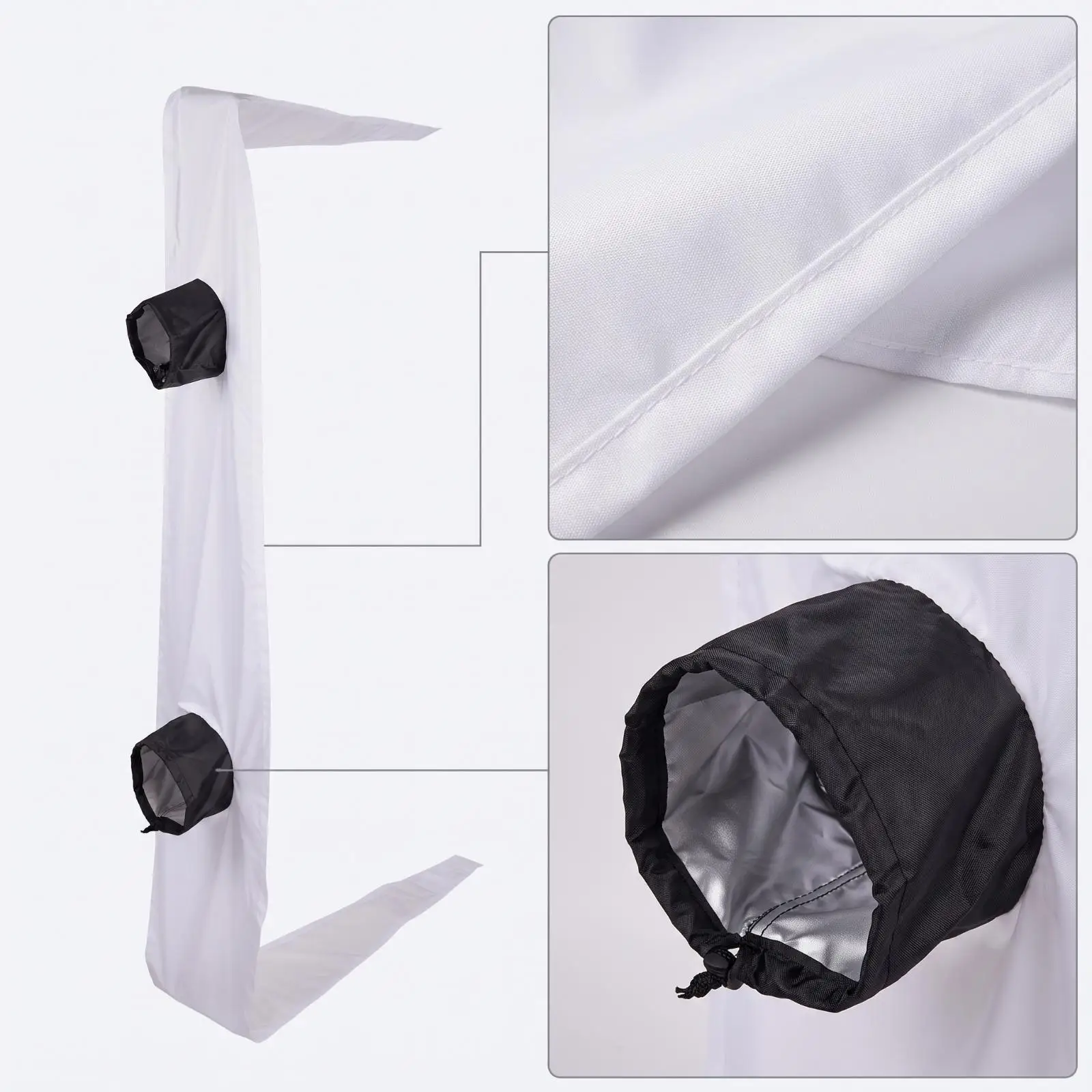 Window Insulation Curtain Fabric for Portable AC Hose Double Protection Non Woven Seal with Loop Tape for Thermal Window Cover