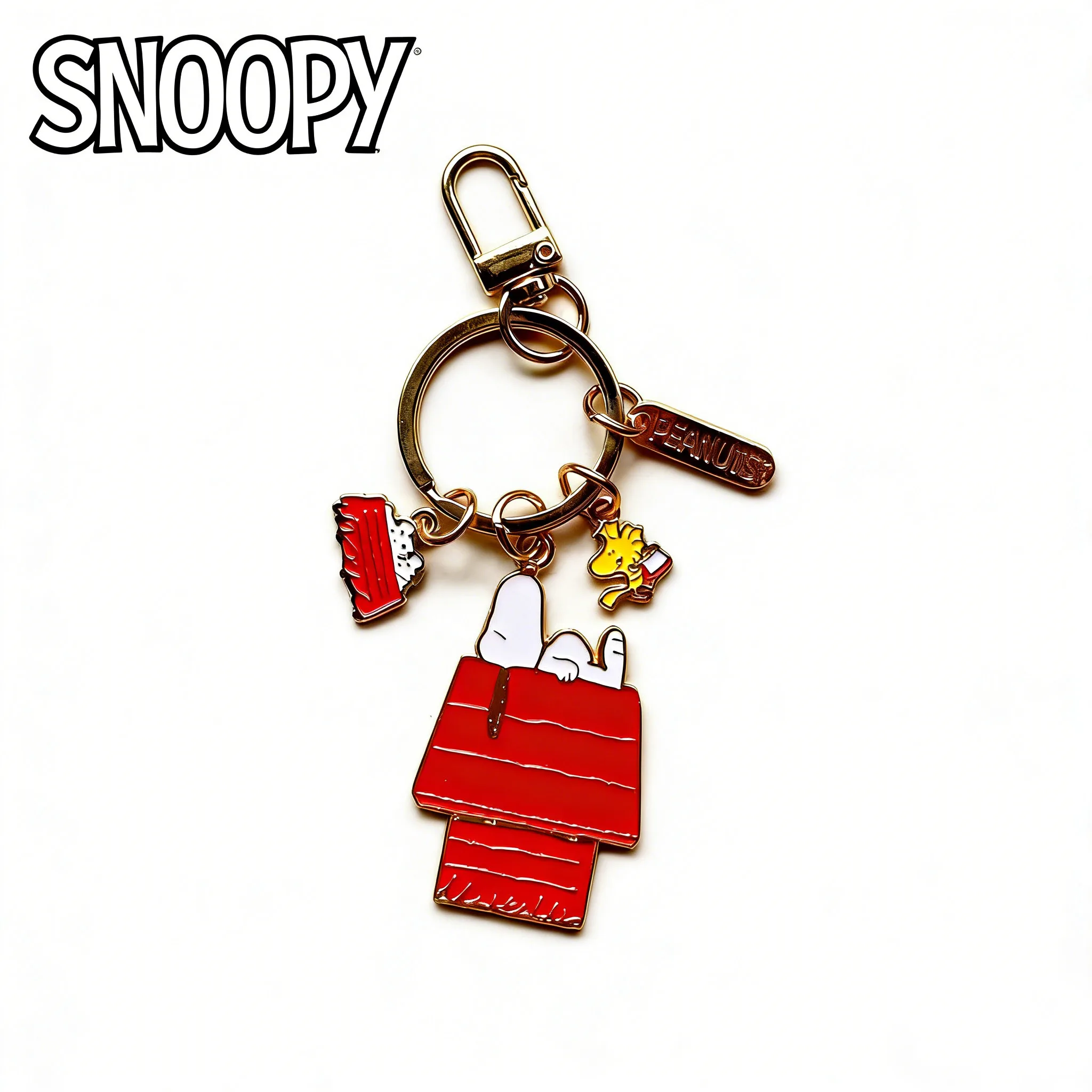 Snoopy Anime Keychain Cute Couple Key Rings for Men Women Car Backpack Car Metal Snoopy Key Chain Accessories Birthday Gifts