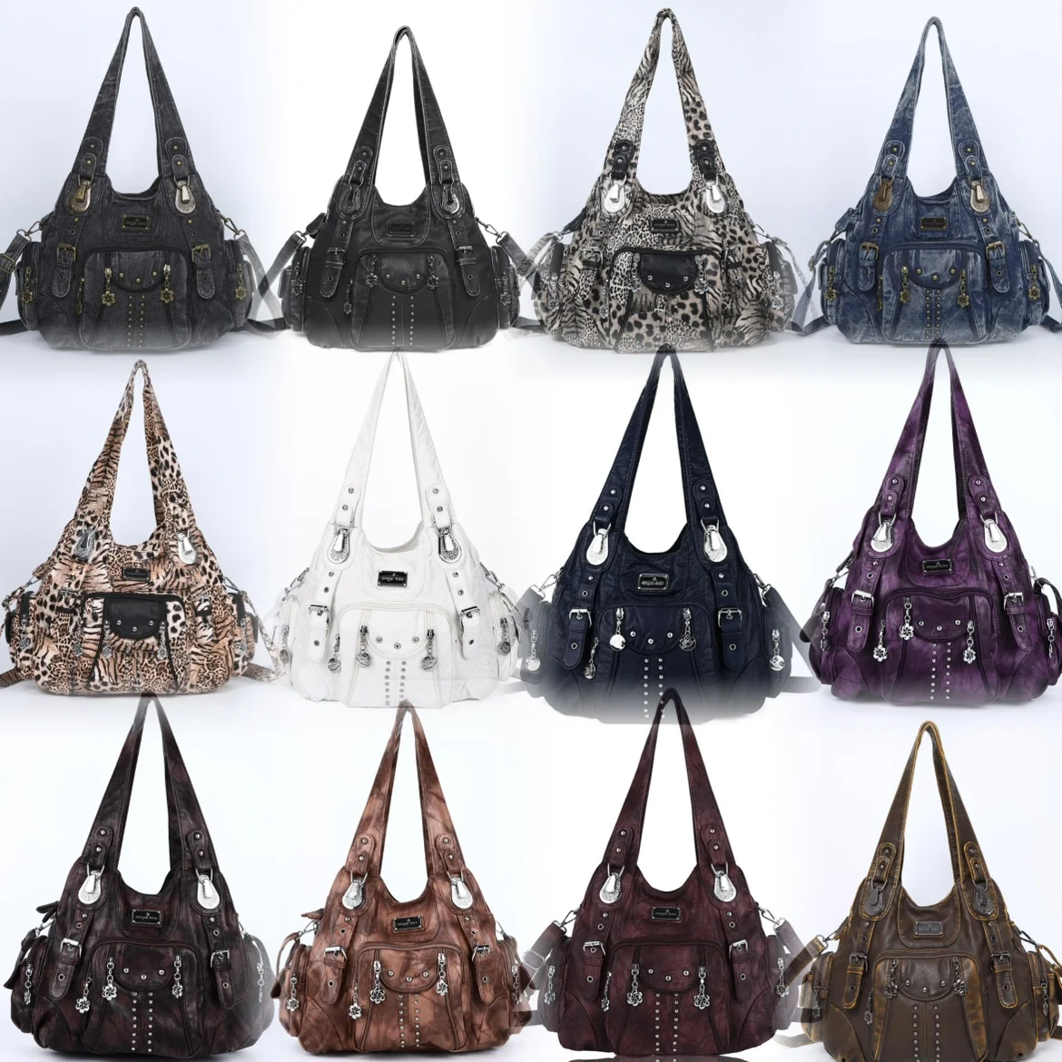

Angel Kiss Y2K Motorcycle Bag Dyeing Underarm Bag Millennium Subculture Vintage High-End Single oulder Bag Leisure Crossbody