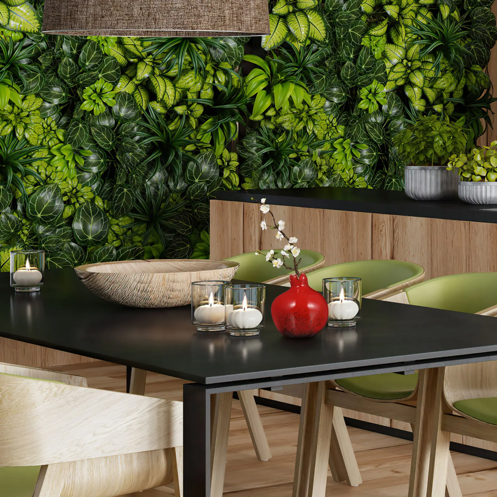 

Ceramic Pomegranate Shape Vase Creative Home Desktop Ornament Wear Resistance Long Time Use Ceramic Vase Flower Container