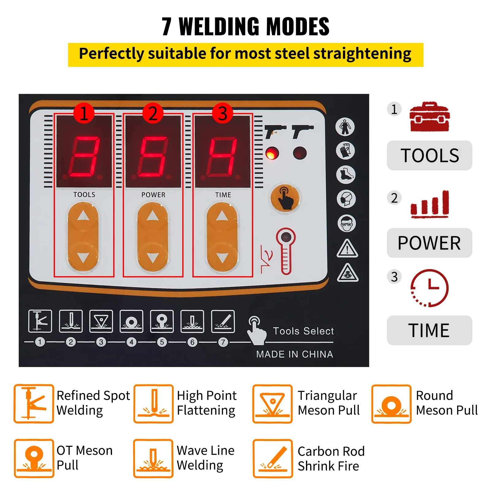 VEVOR Spot Welder 3500A 3KW 220V 110V Dent Repair Kit Dent Puller for Car Body Dent Repair with Time Regulation Function