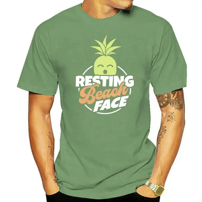 

Resting Beach Face New Mens Shirt Pineapple Fruit Lover Stylish Awesome Cool Tee Custom Printed Tee Shirt
